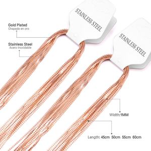 Collares de cadena de acero inoxidable 316L con cierres de garra de serpiente y langosta, estilo funky, para chicas - Product Image 5