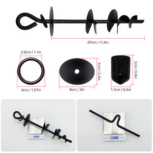 Heavy Duty 15 Zoll Stahl Spiral Boden Anker Pfahl Outdoor Klapp ring Tie-Downs Trampolin Gelände Strand Hund Anker - Product Image 3