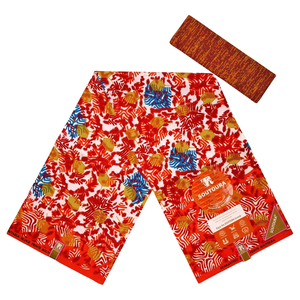 Tissu Ankara imprimé africain avec broderie de sequins et perles pour la confection d'Aso Ebi, de Daster, de Kebaya et de Batik, pour mariage, 5 yards - Product Image 4