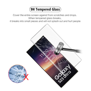 Protector de pantalla de vidrio templado transparente para desbloqueo de huellas dactilares con borde redondo curvo 3D doblado en caliente para <span class=keywords><strong>Samsung</strong></span> <span class=keywords><strong>Galaxy</strong></span> S21 S22 S23 Ultra - Product Image 4