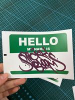 Logo personnalisé découpé en vinyle imprimé destructible fragile papier coquille d'oeuf autocollants étiquette papier Graffiti peinture utiliser des autocollants coquille d'oeuf