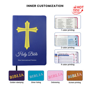 Professional Custom Design Reina Valera <strong>Bible</strong> 1960 Gold Stamping Mixed Soft Cover Full Color Printing Portuguese <strong>Bible</strong> Book - Product Image 5