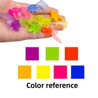 Pettop Poisson Rouge Artificiel en TPR – Poisson Décoratif en Caoutchouc Souple pour Aquarium et Jouet de Pêche pour Enfants