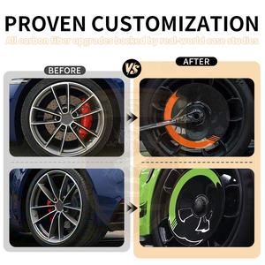 Cache-moyeux <span class=keywords><strong>de</strong></span> <span class=keywords><strong>roue</strong></span> en fibre <span class=keywords><strong>de</strong></span> carbone sèche pour <span class=keywords><strong>Porsche</strong></span> 991 991.2 992 GT3 RS - Product Image 2