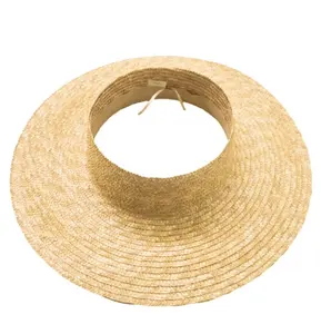Hawaii Open Top No Top Crownless Natural Wheat Straw Adjustable Straw Sun Hat Sombreros Hat