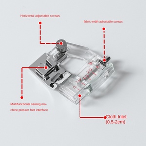 Máquina de coser multifuncional doméstica, dispositivo de <span class=keywords><strong>dobladillo</strong></span>, <span class=keywords><strong>prensatelas</strong></span>, rodillo eléctrico, borde de envoltura plegable - Product Image 3