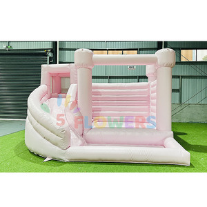 Hoa Oải Hương Lilac Tím bơm hơi kết hợp trượt nhà bị trả lại lâu đài với hố bóng - Product Image 2