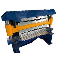Ligne de production de tôles de toiture en acier double couche, équipement de formage à froid de profilés trapézoïdaux TR4 TR5 pour la construction