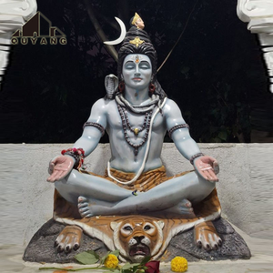 Estatua de Shiva de Tamaño Real Tallada a Mano en Mármol, Escultura de Piedra de Dios Hindú Religioso <span class=keywords><strong>para</strong></span> Decoración de Templos - Product Image 5