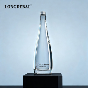Botella de vidrio vacía transparente de 330ml 500ml para agua mineral, agua mineral con gas y bebidas, con tapa de rosca, en stock - Product Image 2