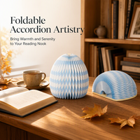 Lampe de nuit LED rechargeable 2026, mini lanterne pliable personnalisée en papier, vase pour la décoration intérieure, promotions commerciales de Pâques
