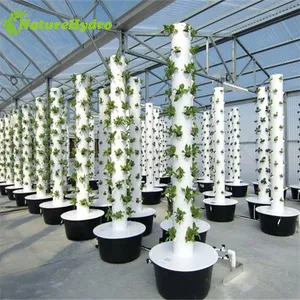 温室挂垂直aeroponic水培种植塔花园系统