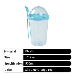 Custom Yogurt Ice Cream Printed Logo Double Layers <b>Plastic</b> Clear Disposable Fruit Salad <b>Cup</b> With Lid - Product Image 4