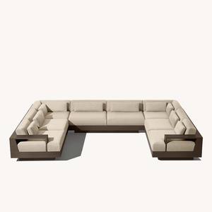 Ensemble de canapés sectionnels à cadre en aluminium pour jardin extérieur imperméable pour meubles de terrasse de cour et d'hôtel - Product Image 5