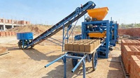 Machine automatique de fabrication de blocs de béton QTJ4-35, équipement de pavé autobloquant, moteur et boîte de vitesses, marque YOUJU, petite usine de briques