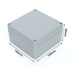 Boîtier de distribution électrique industriel en aluminium moulé sous pression IP66 pour extérieur, étanche, à monter soi-même, certifié CE ROHS, finition poudrée - Product Image 5