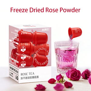 China Hoge Kwaliteit Concurrerende Prijs Ondersteuning Aangepaste Verpakking Directe Vriesdroging Dubbel Bloemblaadje Rozenpoeder voor Cold Brew - Product Image 1