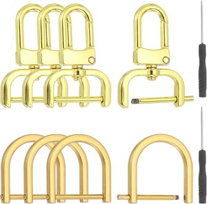MECCANIXITY Pcs Swivel Clasp <b>Hooks</b> Detachable <b>Snap</b> <b>Hooks</b> Swivel Clasps With D Rings And Screwdriver For Bag Strap Purse Lanyard - Product Image 1