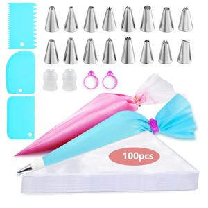 Juego de boquillas para repostería de acero inoxidable para <span class=keywords><strong>Amazon</strong></span>, bolsa <span class=keywords><strong>desechable</strong></span> para decoración de pasteles con herramienta para exprimir crema, herramienta para hornear con forma de número - Product Image 1