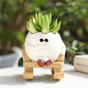 Maceta <span class=keywords><strong>de</strong></span> Resina con Diseño <span class=keywords><strong>de</strong></span> Personaje <span class=keywords><strong>de</strong></span> Dibujos Animados, 3 Pulgadas, Nueva, Linda, para Suculentas, Adorno <span class=keywords><strong>de</strong></span> Escritorio, Silla Mecedora, para Hogar u Oficina, Regalo - Product Image 3