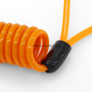 Tùy Chỉnh Đàn Hồi Cuộn Xoắn Ốc Dây Buộc Cam PVC Tráng Công Cụ Dây Buộc Mùa Xuân Cuộn Dây Dây Dây An Toàn Cáp Vòng Lặp - Product Image 4