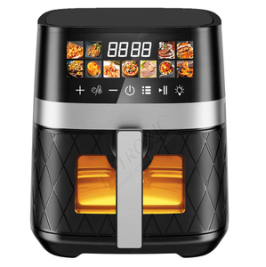 Freidora de Aire Caliente 6.5L 1500W de Acero Inoxidable, Cocina sin Aceite, Digital con Ventana - Product Image 2