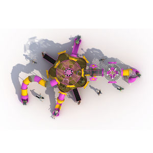 Red de rastreo columpio giratorio tobogan para ninos en <span class=keywords><strong>el</strong></span> patio de recreo al aire libre La dispositiva de plastico - Product Image 2