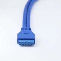 Câble de charge double USB 3.0 femelle à montage sur panneau vers carte mère 20 broches pour ordinateurs PC et téléphones mobiles