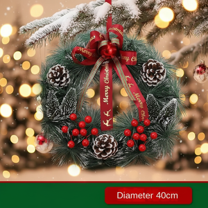 Christmas Decoration Cotton <strong>Wreath</strong> Vine Scene Arrangement <strong>Door</strong> Hanging Decorative Items New Glowing Window Display <strong>Hangers</strong> - Product Image 5