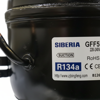 Compresseur de réfrigérateur universel de remplacement SIBERIA GFF57AA R134a 220-240V 50Hz 1/5HP 165W/563BTU/h Pièce de réfrigération