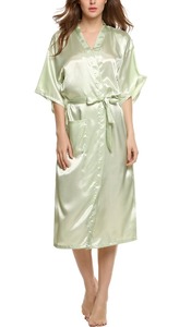 Elegante menta verde de la boda de novia de poliéster Sexy ropa de dormir ropa de baño <span class=keywords><strong>Spa</strong></span> - Product Image 2