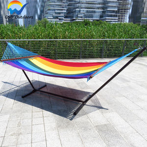 GSD Outdoor Patio Free Standing <span class=keywords><strong>Hamac</strong></span> Bed Outdoor Portable <span class=keywords><strong>Double</strong></span> Swing <span class=keywords><strong>Hamac</strong></span> With Stand and Wooden Spreader Bar for Camping - Product Image 5