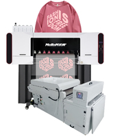 Imprimante DTF personnalisée Imprimante DTF 70cm Quatre têtes d'impression I3200 avec secoueur et sécheur Piwder Imprimante DTF A3 de bureau