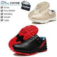 Chaussures de golf unisexes personnalisées pour l'été avec fermeture OEM/ODM disponible, baskets de golf imperméables en microfibre, personnalisation du logo