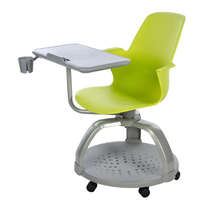 Meubles de salle de classe scolaire en gros de Chine chaises de nœud d'étudiant à hauteur réglable chaise pivotante à roulettes pour les salles de classe universitaires