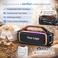 Altavoz Portátil Impermeable para Exteriores, Karaoke RGB TWS, Bajos Estéreo, Recargable, con Logotipo Personalizado, Regalo, Producto Recién Lanzado