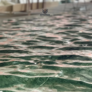 Carreau de marbre naturel de vague d'eau de haute qualité pierre élégante pour les tables de comptoirs et les conceptions décoratives de plancher de mur - Product Image 1