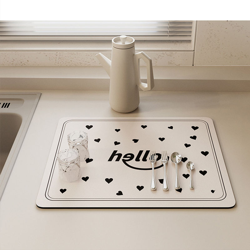 Grand Tapis De Séchage à Vaisselle En Diatomite 30 X 40 Cm