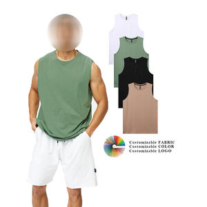 Débardeur Sport Homme Personnalisé OEM 100% Polyester Séchage Rapide Respirant Col Rond Décontracté pour Course et Gym avec Impression par Transfert Thermique - Product Image 4