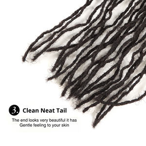 Vastes Locks Naturelles Cheveux Humains, Extensions de Locs Faites à la Main, Interlocs de Cheveux Humains pour Femmes - Product Image 5