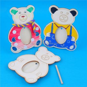 Children's Wooden Rabbit Family Jigsaw Baby <b>Puzzles</b> Colourful Clothes Educational Toys Graduation Thanksgiving Unisex Wood Box - Product Image 6