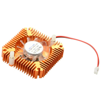 55mm 2 broches aluminium Snowhite ventilateur de refroidissement dissipateur thermique refroidisseur adapté pour PC ordinateur CPU VGA carte vidéo VC899 P18 0.25