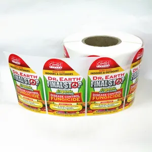 Etiquetas Adhesivas de Vinilo Brillante/Mate, Resistentes al Agua, Impresas en CMYK, Ecológicas y Personalizadas, para Arroz, Huevos y Frutas - Product Image 1