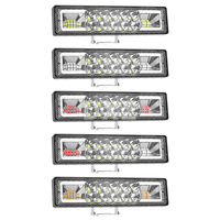 Barre lumineuse de travail DXZ certifiée CE, clignotante/stroboscopique, 6 pouces, 16 LED, blanc+ambre, rouge+bleu, pour bateau, voiture, remise à niveau/amélioration, phare antibrouillard, conduite