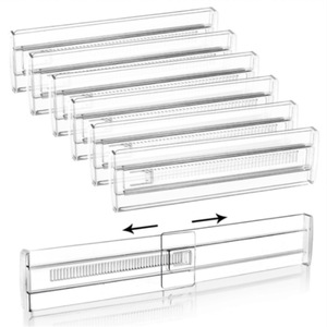 PP Plastic Multifunctional <strong>Drawer</strong> <strong>Divider</strong> <strong>for</strong> Clothes 28.5-50.5cm Expandable <strong>Drawer</strong> Organizer Transparent Minimalist Modern - Product Image 1