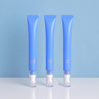 15ml Emballage en plastique cosmétique à impression personnalisée Conteneur de crème de soin pour la peau Tube de crème pour les yeux avec applicateur en céramique