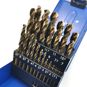 Naipu DIN338 Set bor Putar baja, peralatan bor Putar baja kecepatan tinggi 1-13mm, casing biru kobalt, bahan tebal 25 buah - Product Image 1