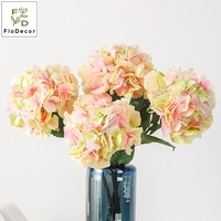 Fleur d'hortensia artificielle en soie de haute qualité, 64 cm, grande, rose et violette, pour la décoration de la maison, de mariage, de Noël, de table centrale et de fête
