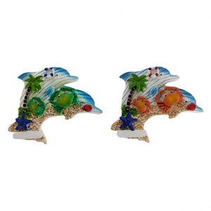 Imán de Refrigerador con Forma de Delfín, Decoración para el Hogar, Recuerdo Turístico Ecológico de Resina, Serie Océano - Product Image 1