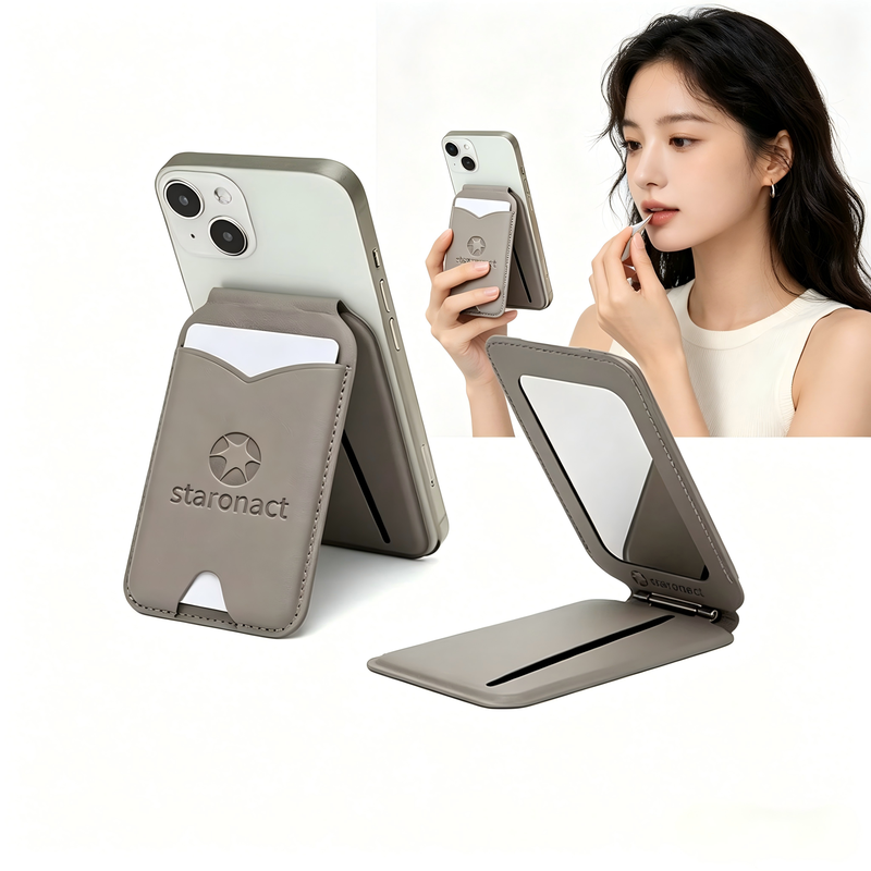 Magnetic Folding Leather Credit Card Wallet